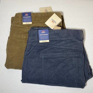 NEW Lot of 2 Faherty Mens 40 Slim Fit Stretch Corduroy 5 Pocket Comfort Pants